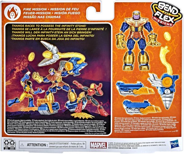 AVENGERS BEND AND FLEX THANOS FIRE MISSION HASBRO F5869