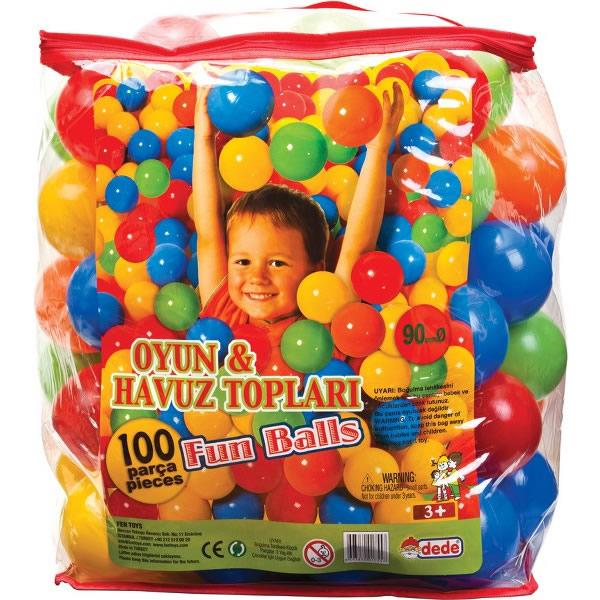 DEDE 01733 OYUN VE HAVUZ TOPLARI 7 CM. (100 PARÇA)