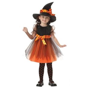 HALLOWEEN CADI KOSTÜMÜ TURUNCU RENK