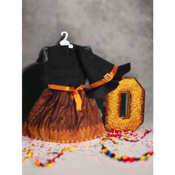 HALLOWEEN CADI KOSTÜMÜ TURUNCU RENK