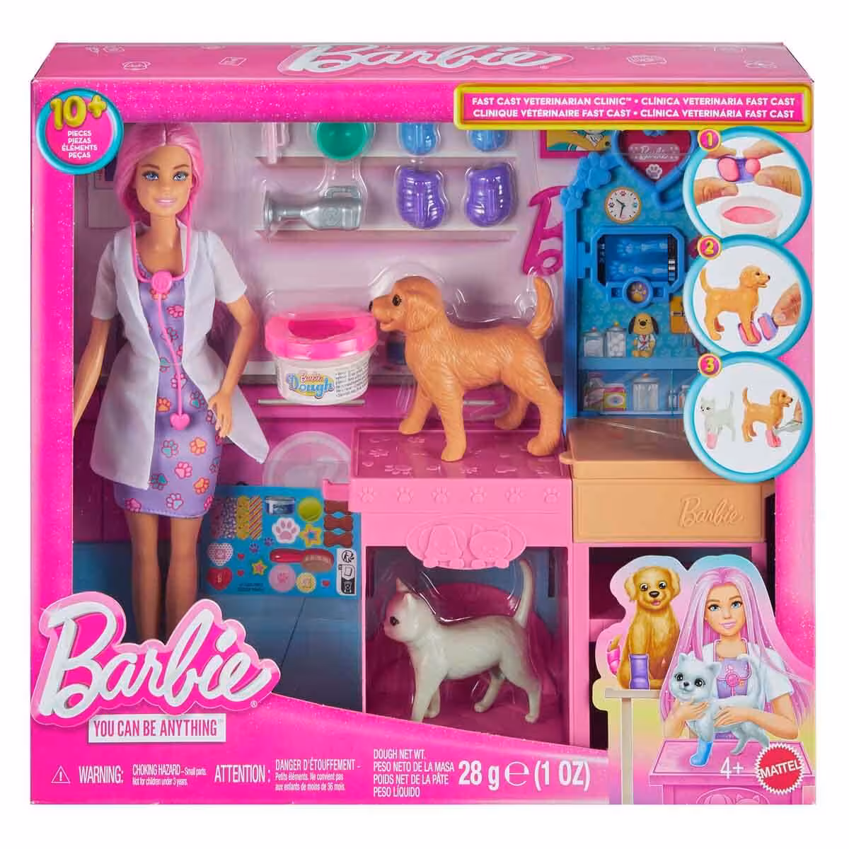 BARBIE VETERİNER KLİNİĞİ BEBEK VE AKSESUARLARI OYUN SETİ JFX93